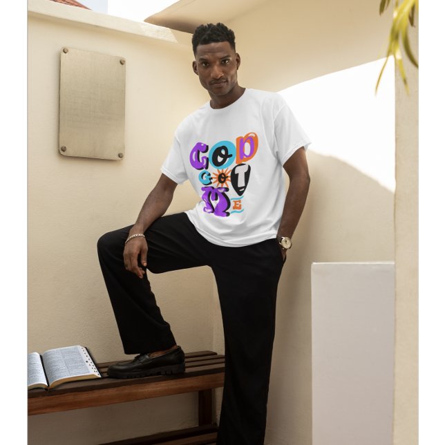 Gott Got mir Retro Christlicher Glaube T-Shirt (Bold colors. Strong message. A retro faith tee that reminds you—and everyone else—God’s got you.)