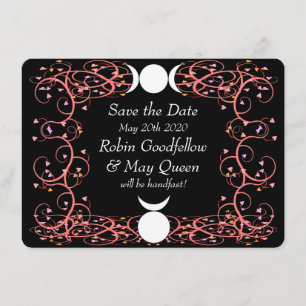 Gott & Göttin Wiccan Wedding Save the Date Card