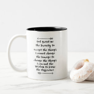 Gott Grant ich die Serenity-Gebets-Kaffee-Tasse Zweifarbige Tasse