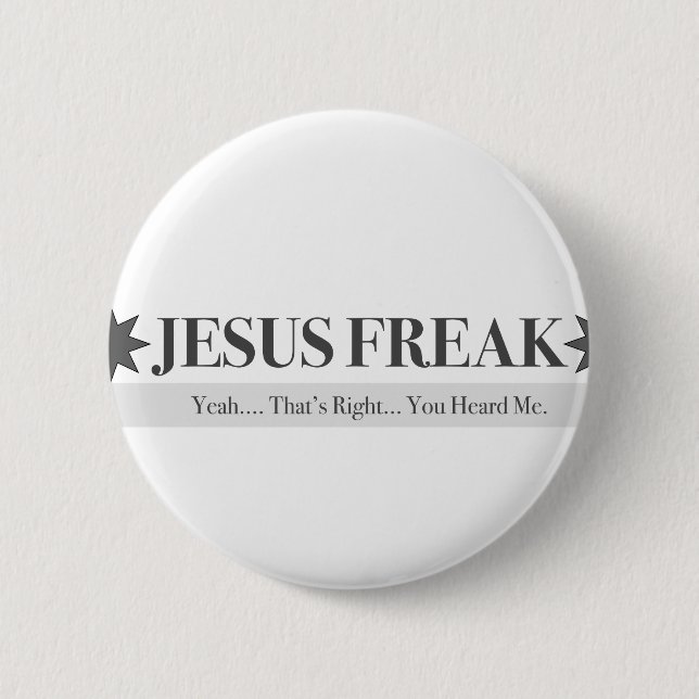 Gott-Gruppen-Jesus-Freak Button (Vorderseite)