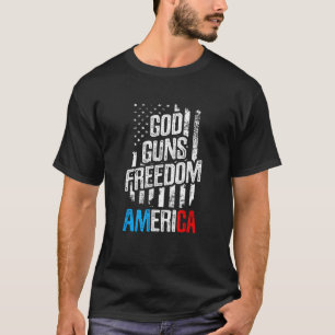 Gott Guns Freedom America Patriotic American Us Fl T-Shirt