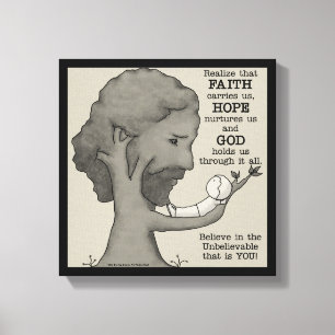 Gott hält uns leinwanddruck