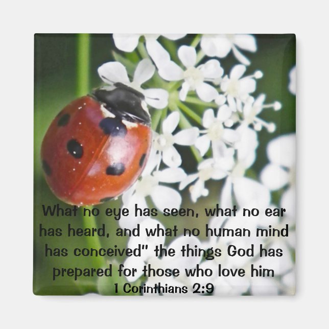 Gott hat Bibel Vers 1 Korinther 2:9 vorbereitet Magnet (Vorne)