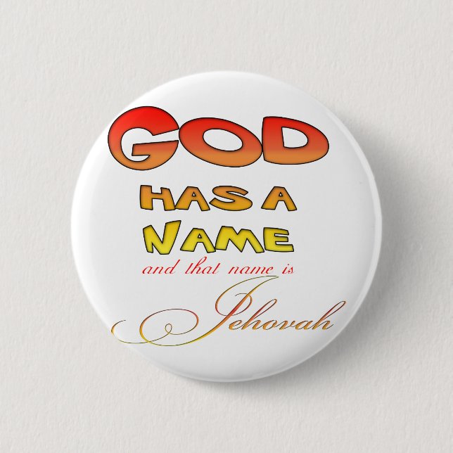 Gott hat einen Namen Jehovah Button (Vorderseite)