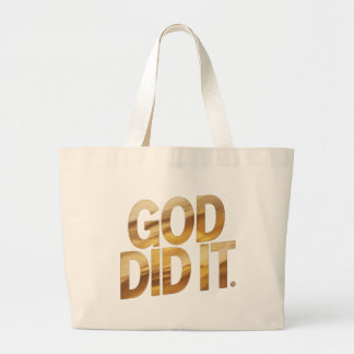 Gott hat es getan – Glaubensinspirierte christlich Jumbo Stoffbeutel