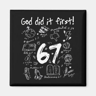 Gott hat es zuerst gemacht Lustig Christlich 6 7 S Magnet