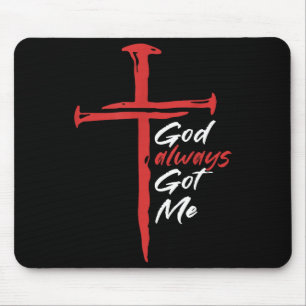 Gott hat immer meine Religionszitat Christ Mousepad