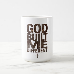 Gott hat mich anders gemacht T-Shirt, Christliche  Kaffeetasse