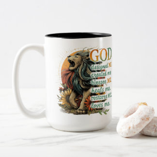 Gott hat mich entworfen... zweifarbige tasse