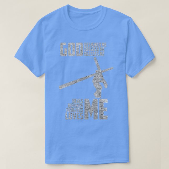 Gott hat mich erschaffen Ich segne mich Jesus T-Shirt (Design vorne)