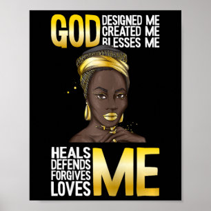 Gott hat mich Schwarze Geschichte Monat Blm Melani Poster