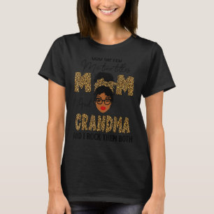 Gott hat mir zwei Titel Mama und Oma Melanin Leopa T-Shirt