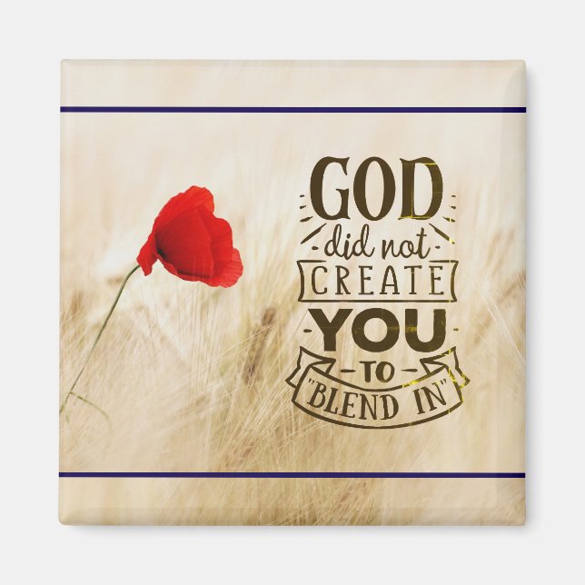 Gott hat Sie nicht zu einem Christlichen Zitat zus Magnet (Vorne)