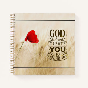 Gott hat Sie nicht zu einem Christlichen Zitat zus Notizbuch