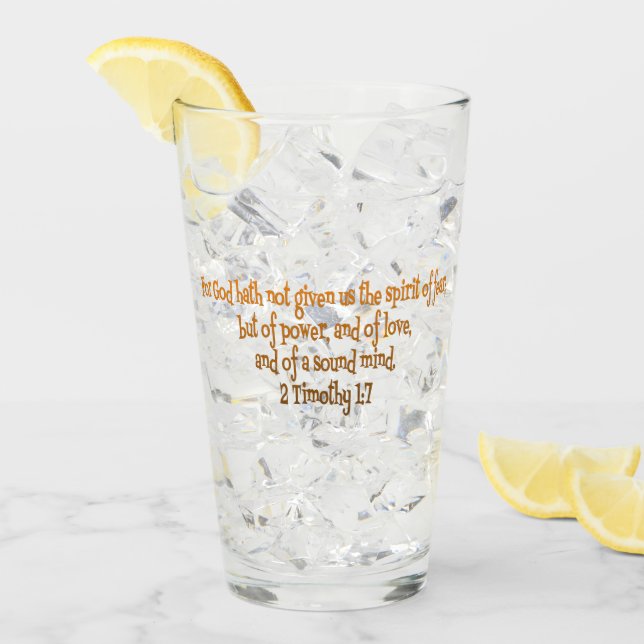 Gott hat uns den Geist der Angst nicht gegeben Glas (Vorderseite Ice)