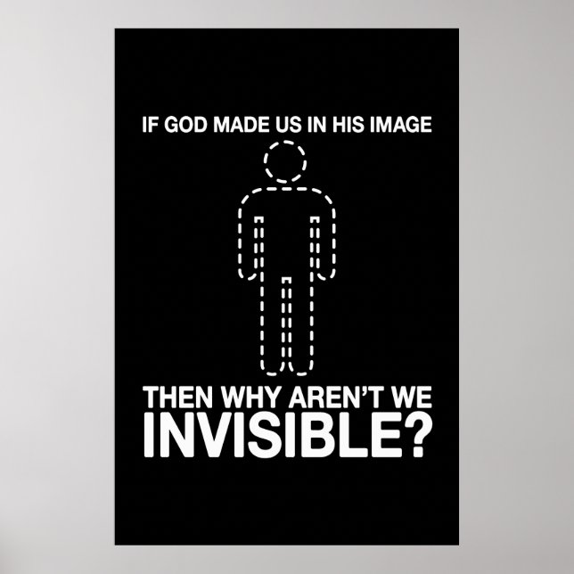 Gott hat uns nach seinem Bild gemacht, warum sind  Poster (Vorne)