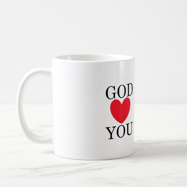 Gott Herz Sie Kaffeetasse (Links)
