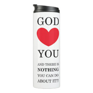 Gott Herz Sie Thermosbecher