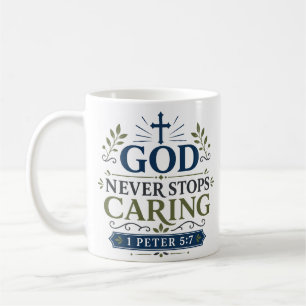 Gott hört nie auf zu sorgen Täglicher Ermutigungsz Kaffeetasse