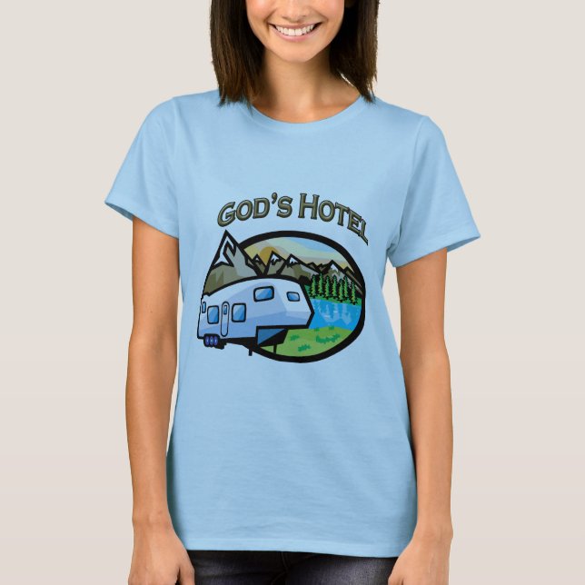 Gott-Hotel T-Shirt (Vorderseite)