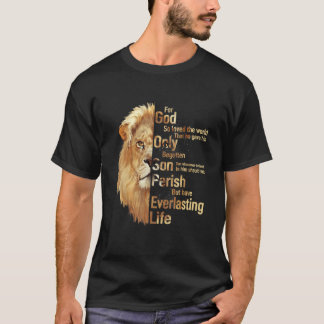 Gott in meinem Herzen nur für Gott Grafik Löwenges T-Shirt