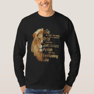 Gott in meinem Herzen nur für Gott Grafik Löwenges T-Shirt