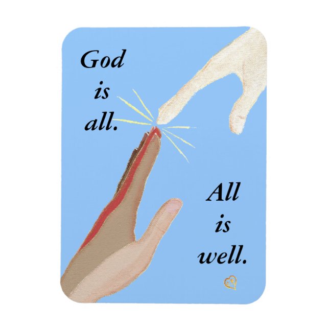 Gott ist alles, nun Energie, Multi-Rasse-Hands-Mag Magnet (Vertikal)