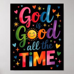 Gott ist allezeit gut Jesus Christus Christliches Poster