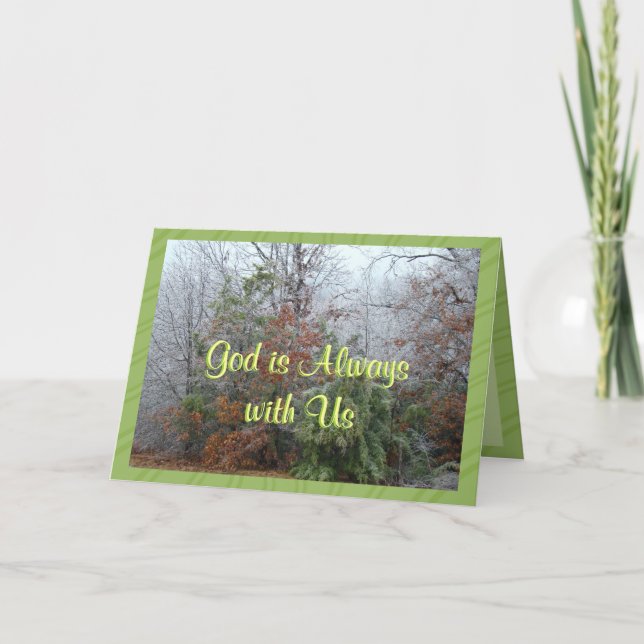 Gott ist Alwayswith-besonders anfertigen jede Karte (Vorderseite)