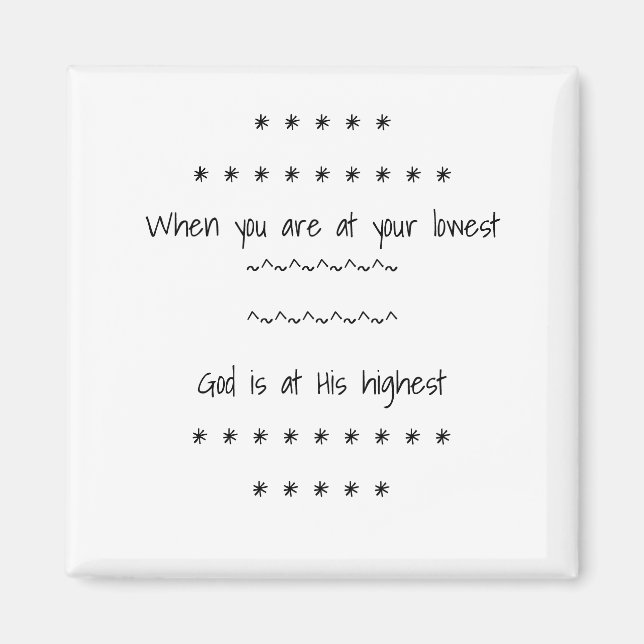 Gott ist auf Seinem höchsten Magnet (Vorne)