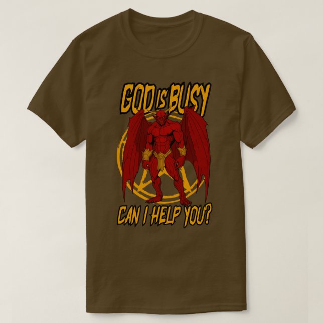 Gott ist beschäftigt kann ich dir helfen T-Shirt (Design vorne)
