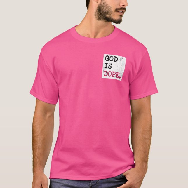 Gott ist Cooler Christlicher Glaube Minimalistisch T-Shirt (Vorderseite)