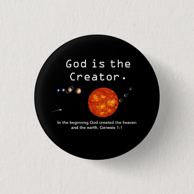 Gott ist das Sonnensystem des Schöpfers - Laptop-T Button (Vorderseite)