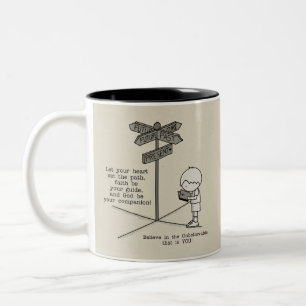 Gott ist dein Begleiter Zweifarbige Tasse