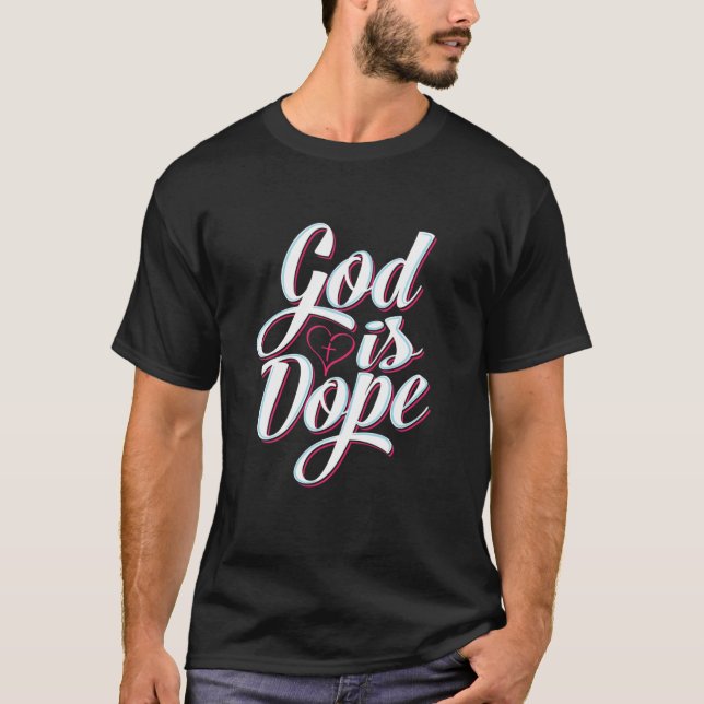 Gott ist der Christliche Glaube Aussage religiös g T-Shirt (Vorderseite)