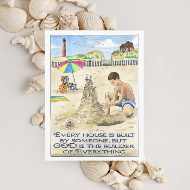 Gott ist der Erbauer Inspiration Postkarte (Von Creator hochgeladen)