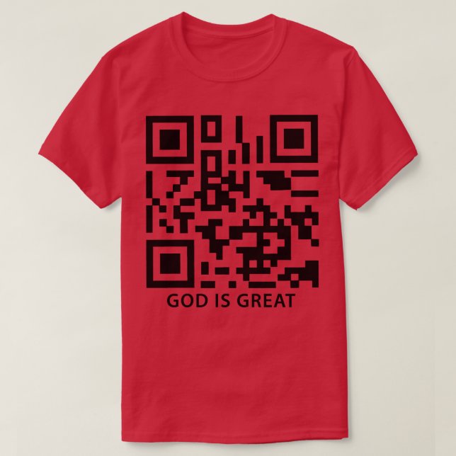 Gott ist der große Qr-Code T-Shirt (Design vorne)