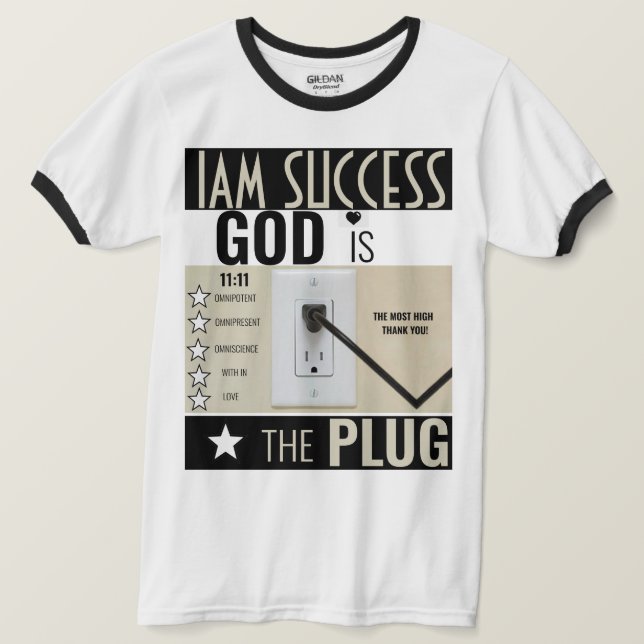 GOTT IST DER PLUG T-Shirt (Design vorne)