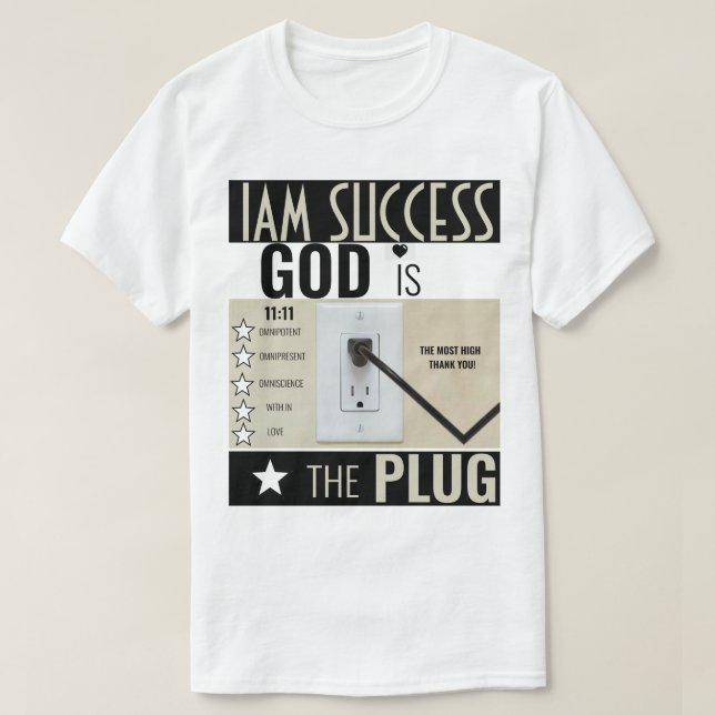 GOTT IST DER PLUG T-Shirt (Design vorne)