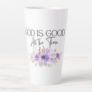 Gott ist die ganze Zeit Christliche Blume zu zitie Milchtasse