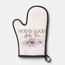 Gott ist die ganze Zeit Christliche Blume zu zitie Ofenhandschuh