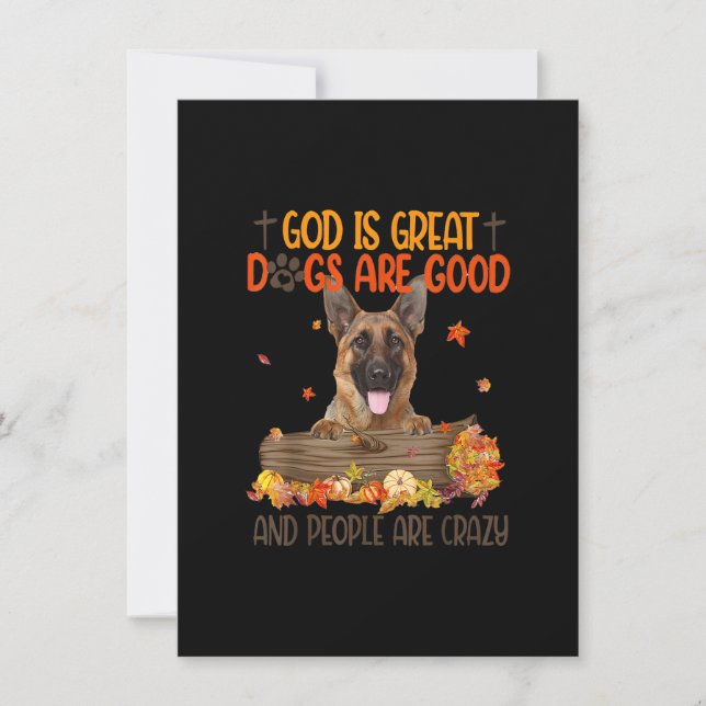 Gott ist ein großer Hund sind guter deutscher Hirt Einladung (Vorderseite)