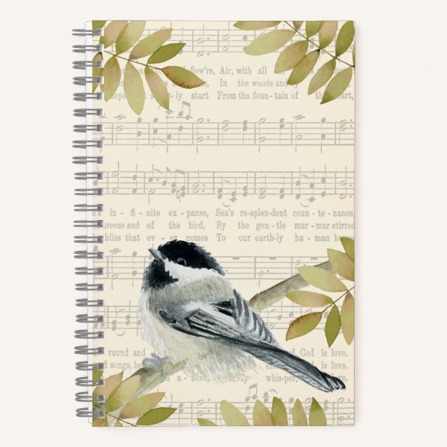 Gott ist ein Liebe-Notebook mit Bird Notizbuch (Vorderseite)