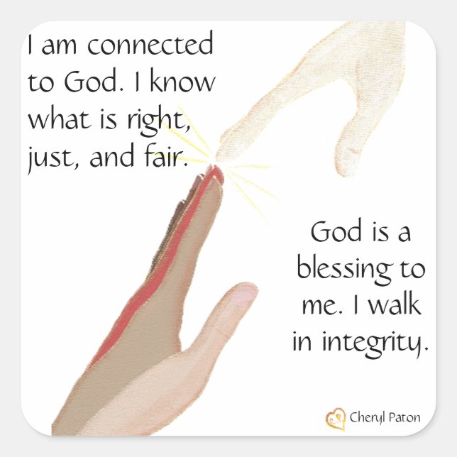 Gott ist ein Segen für mich. Aufkleber für die Int (Vorderseite)