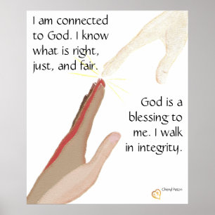 Gott ist ein Segen. Ich gehe in Integrität Postern Poster