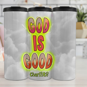 Gott ist eine gute Himmlische Botschaft Thermosbecher
