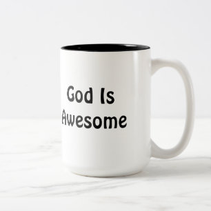 Gott ist fantastisch zweifarbige tasse