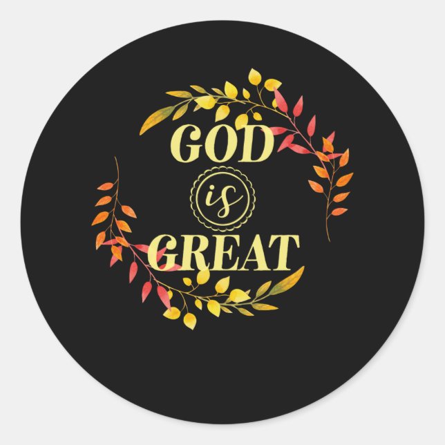 Gott ist groß - Christliche Bibelverse Runder Aufkleber (Vorderseite)