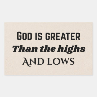 Gott ist groß christliche Typografie Rechteckiger Aufkleber