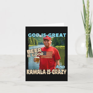 Gott ist großartig Bier ist gut und Kamala sind ve Karte